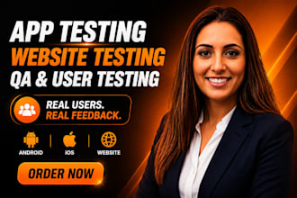 do app testing, website testing, QA and usability testing