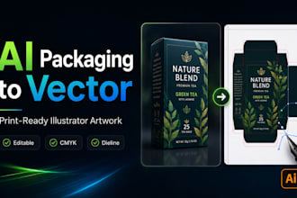 convert ai packaging into editable vector print ready adobe illustrator artwork