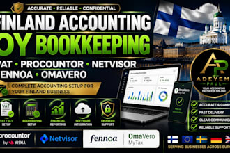 setup finland accounting, oy books, vat, procountor, fennoa, netvisor, omavero