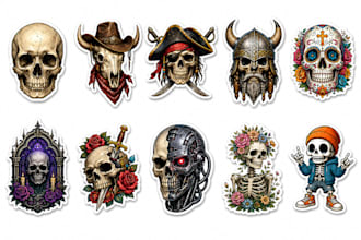 create bulk printable sticker designs