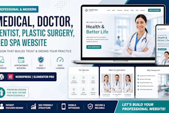 design medical, doctor, dentist, healthcare, plastic surgery, med spa website