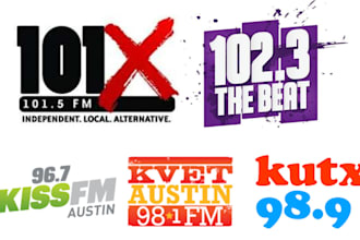 promote your song with radio airplay on austin and san diego stations