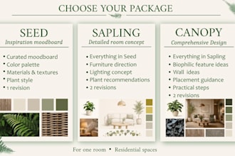 create a biophilic moodboard