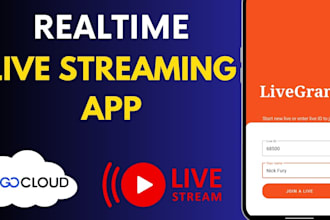 build live streaming website app social media app ott live TV app dating app IOS