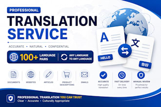 translate any language accurately and professionally