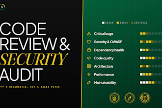 audit your code for bugs security flaws and performance issues