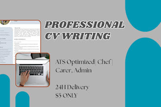 write ats professional CV, resume and cover letter