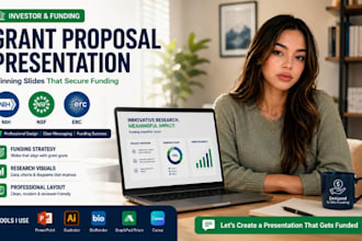 design grant proposal presentation research slides and scientific powerpoint