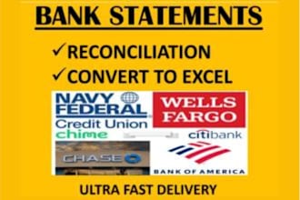 do bank statement and reconciliation work on urgent basis