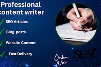 write SEO blog posts, article ,and web content