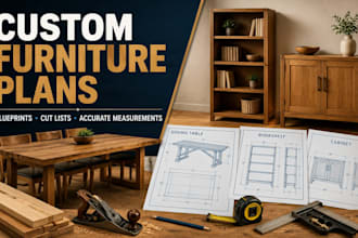 design professional woodworking plans for furniture and DIY projects