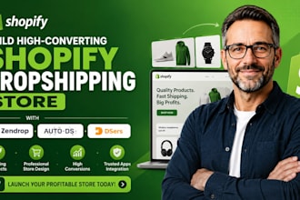 build high converting shopify dropshipping store with zendrop, autods, dsers
