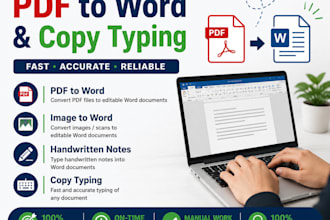 do fast and accurate copy typing, PDF to word, and image to word