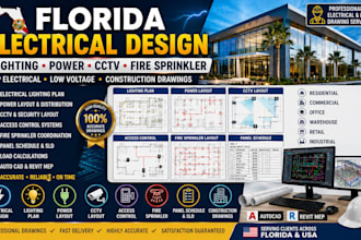 design florida electrical lighting plan power layout cctv access fire sprinkler
