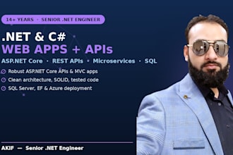 develop asp dotnet core rest api and web application in c sharp