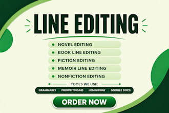 professionally line edit your book, novel, or manuscript