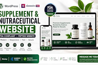 supplement and nutraceutical website fda compliant peptide website wordpress
