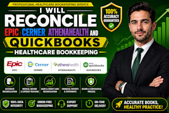 reconcile epic cerner athenahealth and quickbooks healthcare bookkeeping