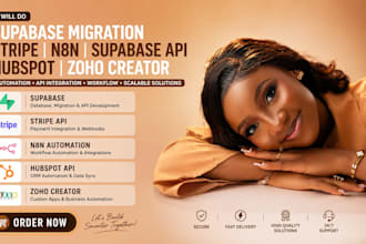 do supabase migration stripe n8n supabse api hubspot zoho creator cloudflare