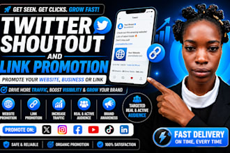 do twitter x shoutout and promote your website or link