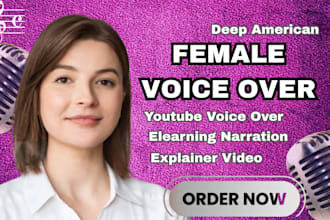record a deep female voiceover for your youtube videos or elearning narration