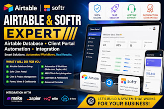 be airtable softr expert airtable database client portal, automation integration