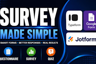 create online survey form typeform jotform quiz questionaire googleform heyflow