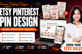 design canva pinterest pins for etsy digital products and etsy pin design