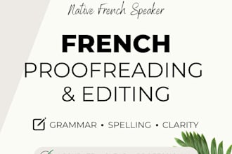 proofread and edit your french text