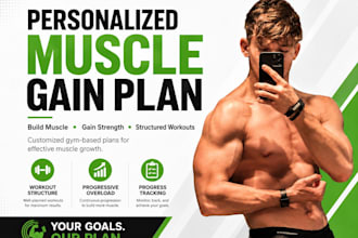 create a personalized gym workout plan for muscle growth