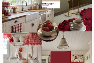 design a beautiful kitchen interior mood board