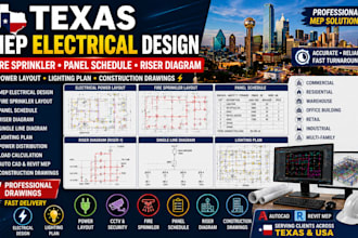 deliver texas mep electrical design fire sprinkler panel schedule riser diagram