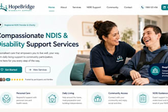 build wix ndis website disability support charity website