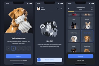 develop pet food app, pet food delivery app, pet tracker app, pet management app