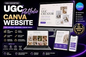 design high converting ugc portfolio canva website creator media kit design