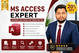 design premium microsoft access database and update