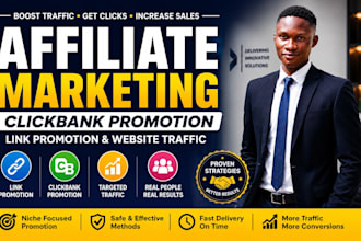 do affiliate marketing, clickbank promotion, link promotion and website traffic