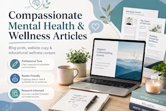 write compassionate mental health and wellness articles
