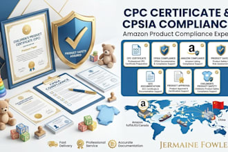 issue CPC certificate, cpsia compliance, amazon CPC, cpsc product compliance