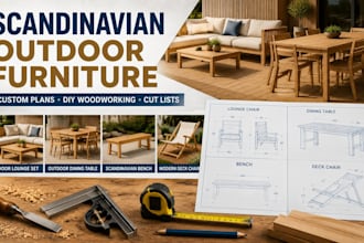 design scandinavian modern outdoor furniture for DIY woodworking and