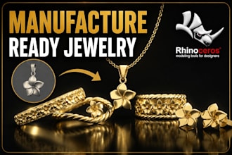 create jewelry 3d models and drawings for manufacturing