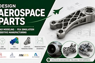 design aerospace parts fea simulation additive manufacturing and cad modeling