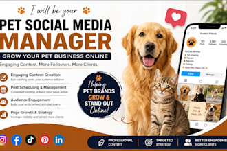 do pet social media manager, pet marketing, social media management pet business