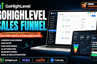 build gohighlevel sales funnel landing page crm setup lead nurturing