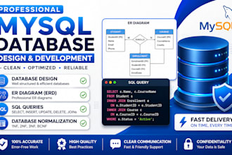 design and develop a professional mysql database