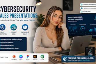 design cybersecurity presentation, IT security slides and saas security deck