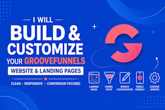 build and customize your groovefunnels website and landing pages