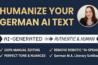 humanize, edit, and polish your german ai generated text