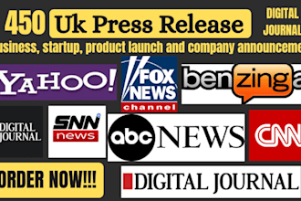 write UK press release for business, startup and company announcement