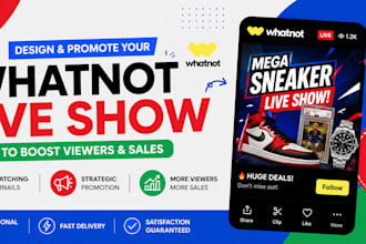 design and promote your whatnot live show to boost viewers and sales
